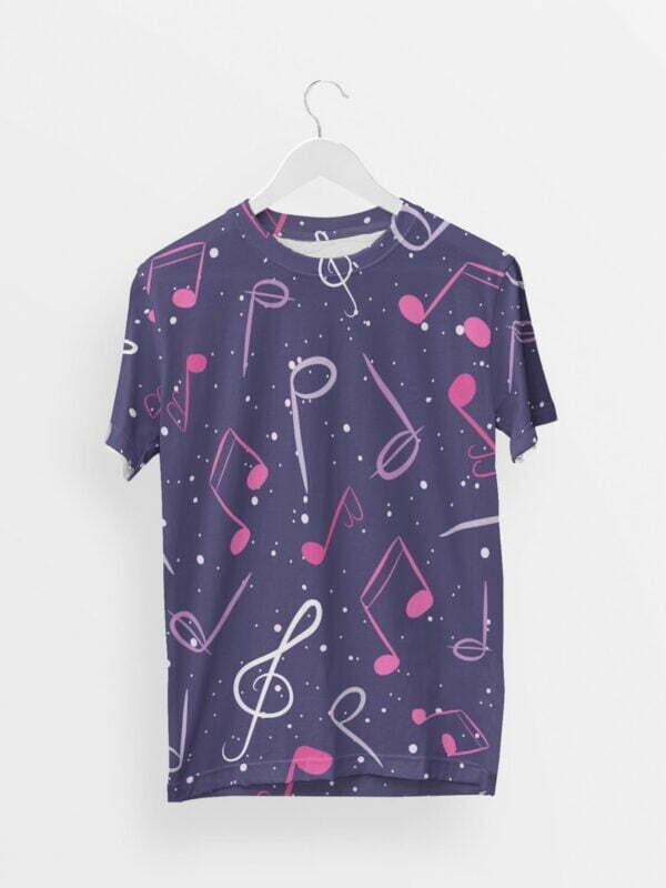 Music Life Style Men's Round Neck All over print T-shirt its clover