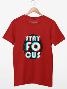 Stay Focus Men's Round Neck Half Sleeve T-shirt - Its Clover