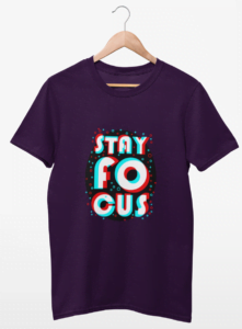 Stay Focus Men's Round Neck Half Sleeve T-shirt - Its Clover
