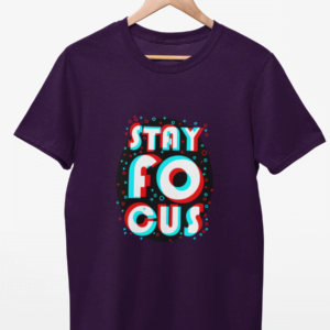 Stay Focus Men's Round Neck Half Sleeve T-shirt - Its Clover