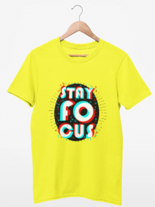 Stay Focus Men's Round Neck Half Sleeve T-shirt - Its Clover
