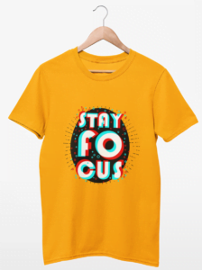 Stay Focus Men's Round Neck Half Sleeve T-shirt - Its Clover