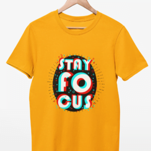 Stay Focus Men's Round Neck Half Sleeve T-shirt - Its Clover