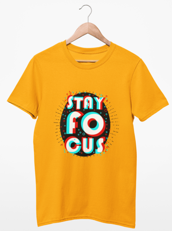 Stay Focus Men's Round Neck Half Sleeve T-shirt - Its Clover