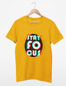 Stay Focus Men's Round Neck Half Sleeve T-shirt - Its Clover