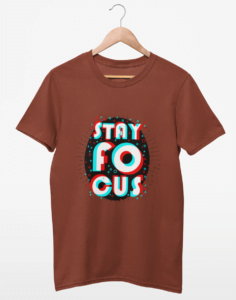 Stay Focus Men's Round Neck Half Sleeve T-shirt - Its Clover