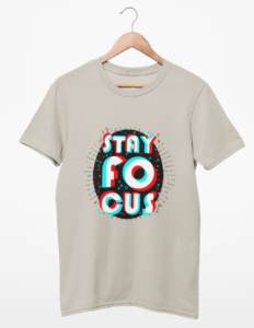 Stay Focus Men's Round Neck Half Sleeve T-shirt - Its Clover
