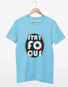 Stay Focus Men's Round Neck Half Sleeve T-shirt - Its Clover