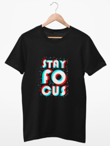 Stay Focus Men's Round Neck Half Sleeve T-shirt - Its Clover