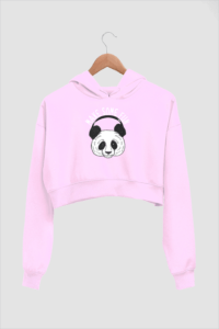 Fun Panda Women's Crop Hoodie - Its Clover