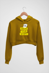 Your Worth Women's Crop Hoodie - Its Clover