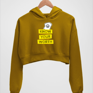 Your Worth Women's Crop Hoodie - Its Clover