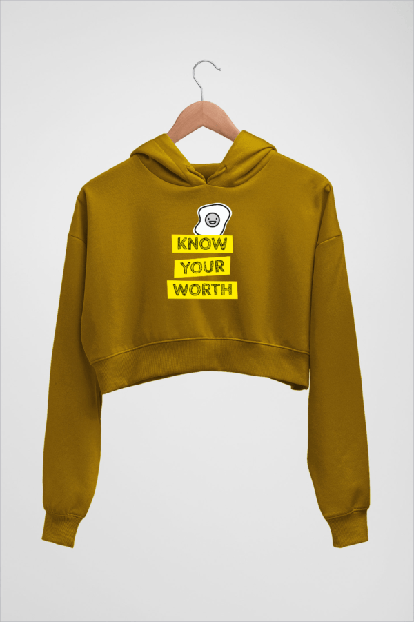 Your Worth Women's Crop Hoodie - Its Clover