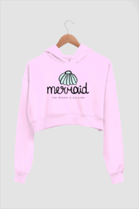 Mermaid Women's Crop Hoodie - Its Clover