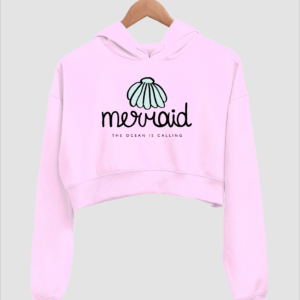 Mermaid Women's Crop Hoodie - Its Clover