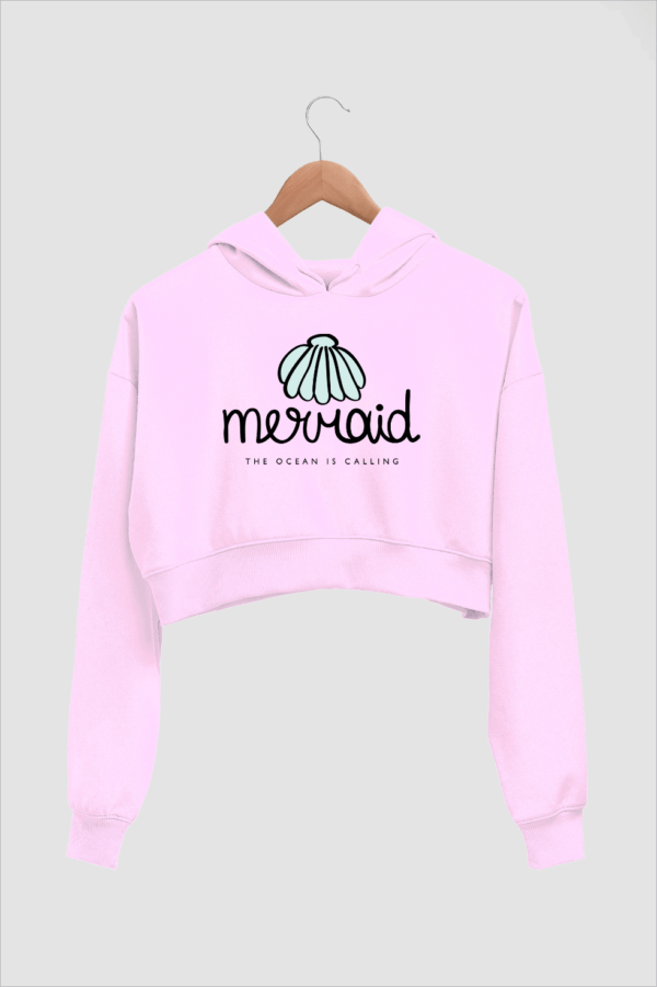 Mermaid Women's Crop Hoodie - Its Clover