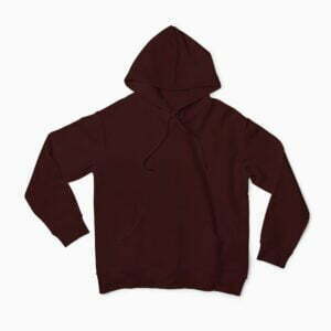 Plain Maroon Men's Hooded Sweatshirt with Kangaroo Pockets its clover