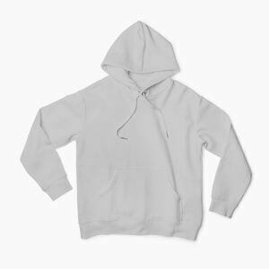 Plain Grey Melange Men's Hooded Sweatshirt with Kangaroo Pockets its clover
