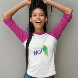 No Bird Women's 3/4th Sleeve Raglan T-Shirt  its clover