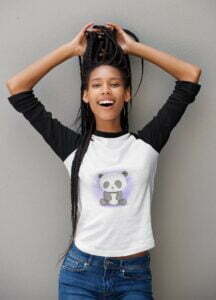Panda Style Women's 3/4th Sleeve Raglan T-Shirt its clover
