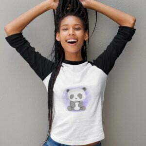 Panda Style Women's 3/4th Sleeve Raglan T-Shirt its clover