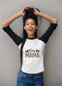 Dog Mother Women's 3/4th Sleeve Raglan T-Shirt its clover