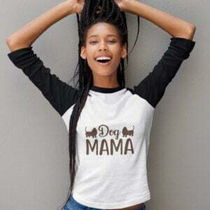 Dog Mother Women's 3/4th Sleeve Raglan T-Shirt its clover