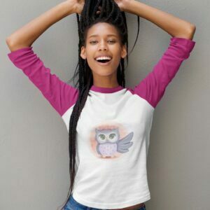 Owl Women's 3/4th Sleeve Raglan T-Shirt its clover 