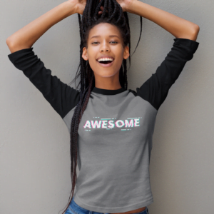 Awesome Women's 3/4th Sleeve Raglan T-Shirt its clover