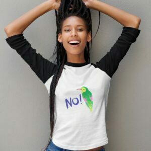 No Bird Women's 3/4th Sleeve Raglan T-Shirt  its clover