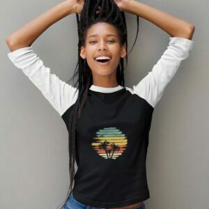 Sunset Women's 3/4th Sleeve Raglan T-Shirt its clover