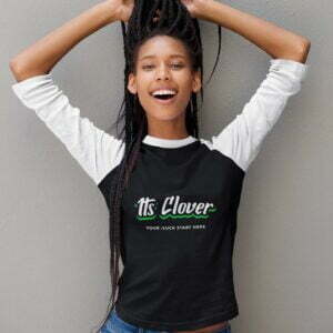 its Clover Women's 3/4th Sleeve Raglan T-Shirt