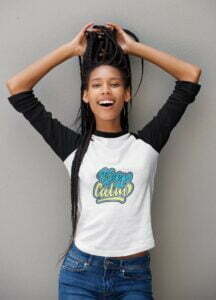 Keep Calm Women's 3/4th Sleeve Raglan T-Shirt its clover
