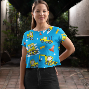 Bulldozer Style Women's All over print Crop Top