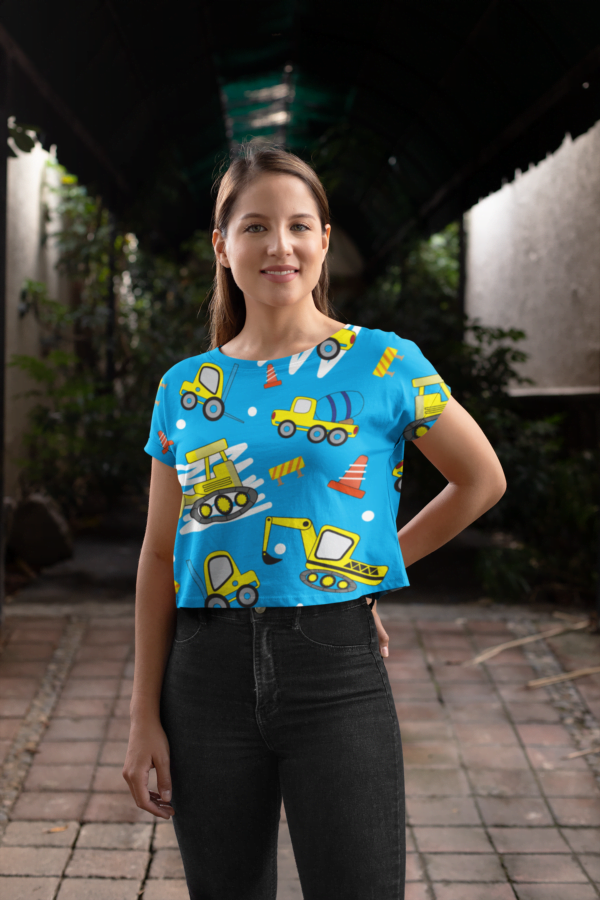 Bulldozer Style Women's All over print Crop Top