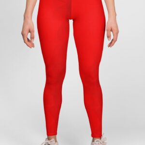 Bright Red Style Women's All over print Leggings its clover