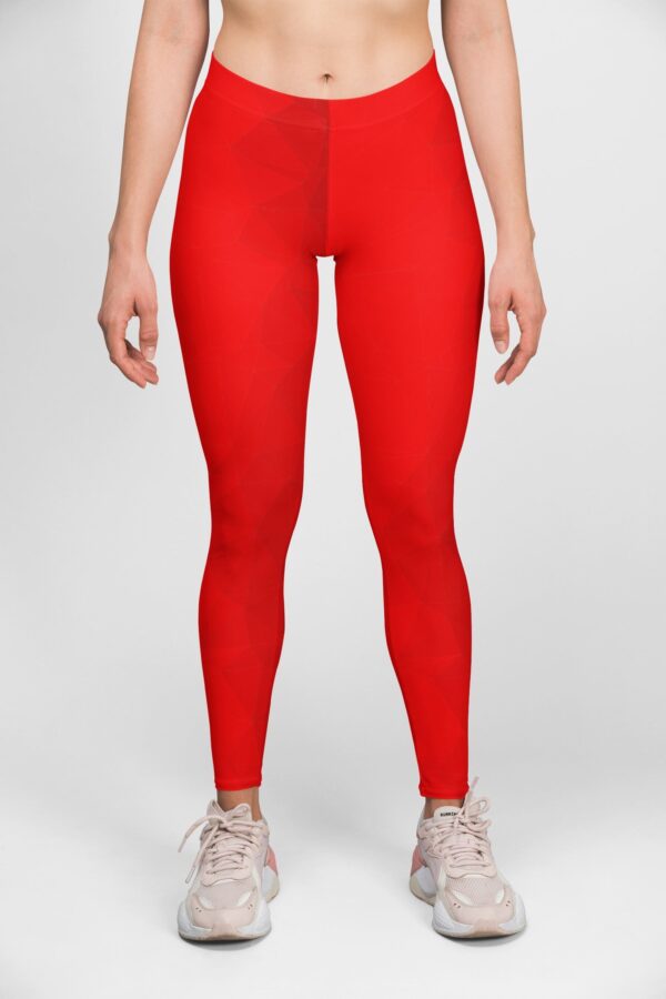 Bright Red Style Women's All over print Leggings its clover