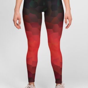Red Cube Style Women's All over print Leggings its clover