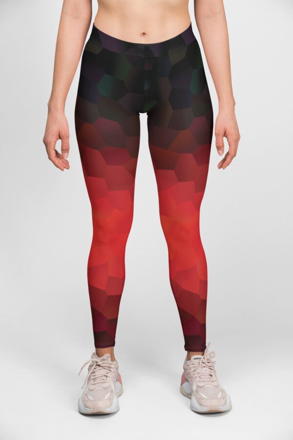 Red Cube Style Women's All over print Leggings its clover