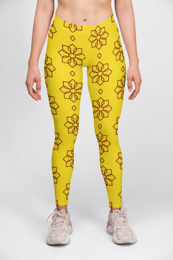 Yellow Thai Style Women's All over print Leggings its clover