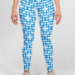 Sky Blue Box Style Women's All over print Leggings its clover