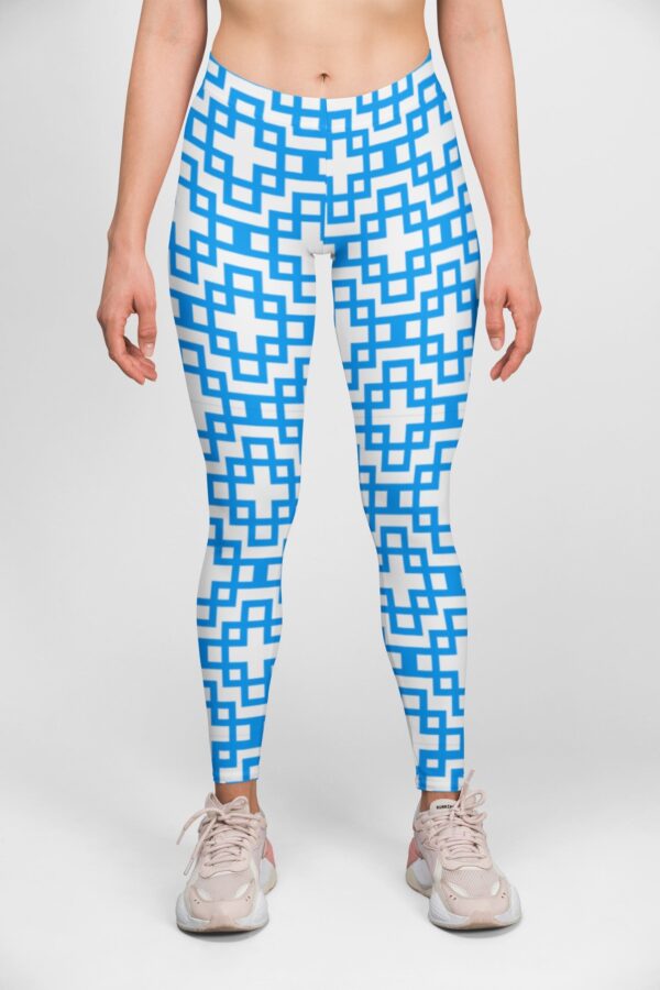 Sky Blue Box Style Women's All over print Leggings its clover