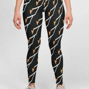 Black Pattern Style Women's All over print Leggings its clover