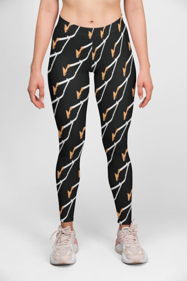 Black Pattern Style Women's All over print Leggings its clover