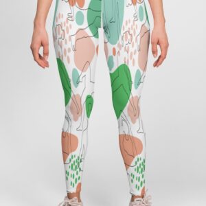 Yoga white Style Women's All over print Leggings its clover