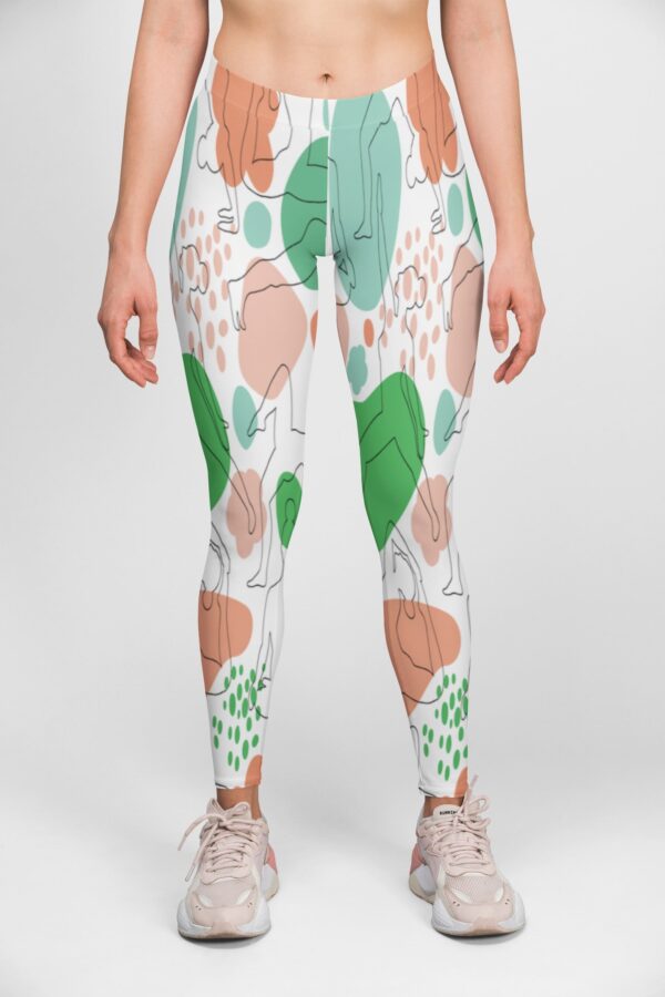 Yoga white Style Women's All over print Leggings its clover