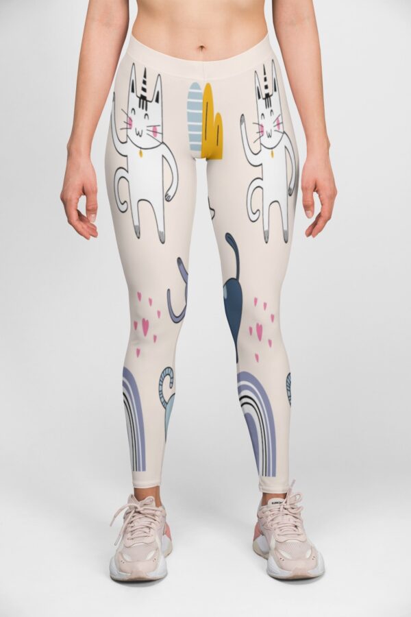 Cat Yoga Style Women's All over print Leggings its clover