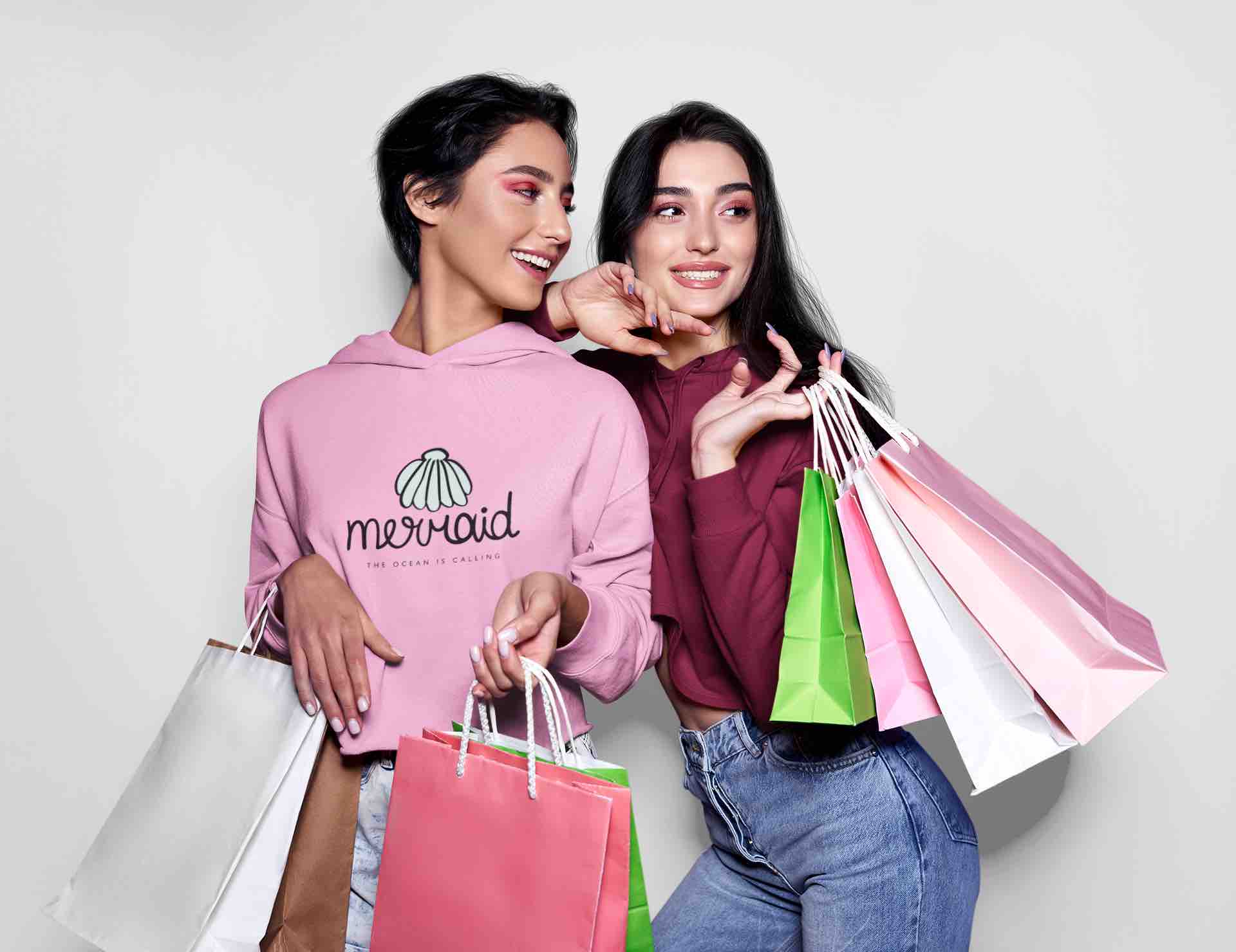 hoodie-two-friends-carrying-shopping-bags-its-clover