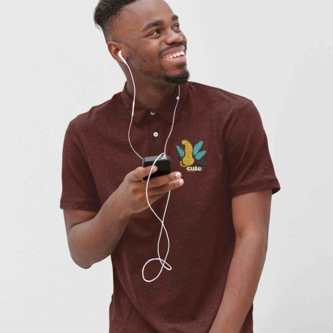 polo-shirt--man-listening-to-music-its-clover