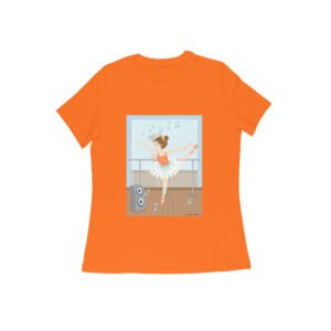 Dancing Girl Style Women’s Round Neck T-shirt its clover